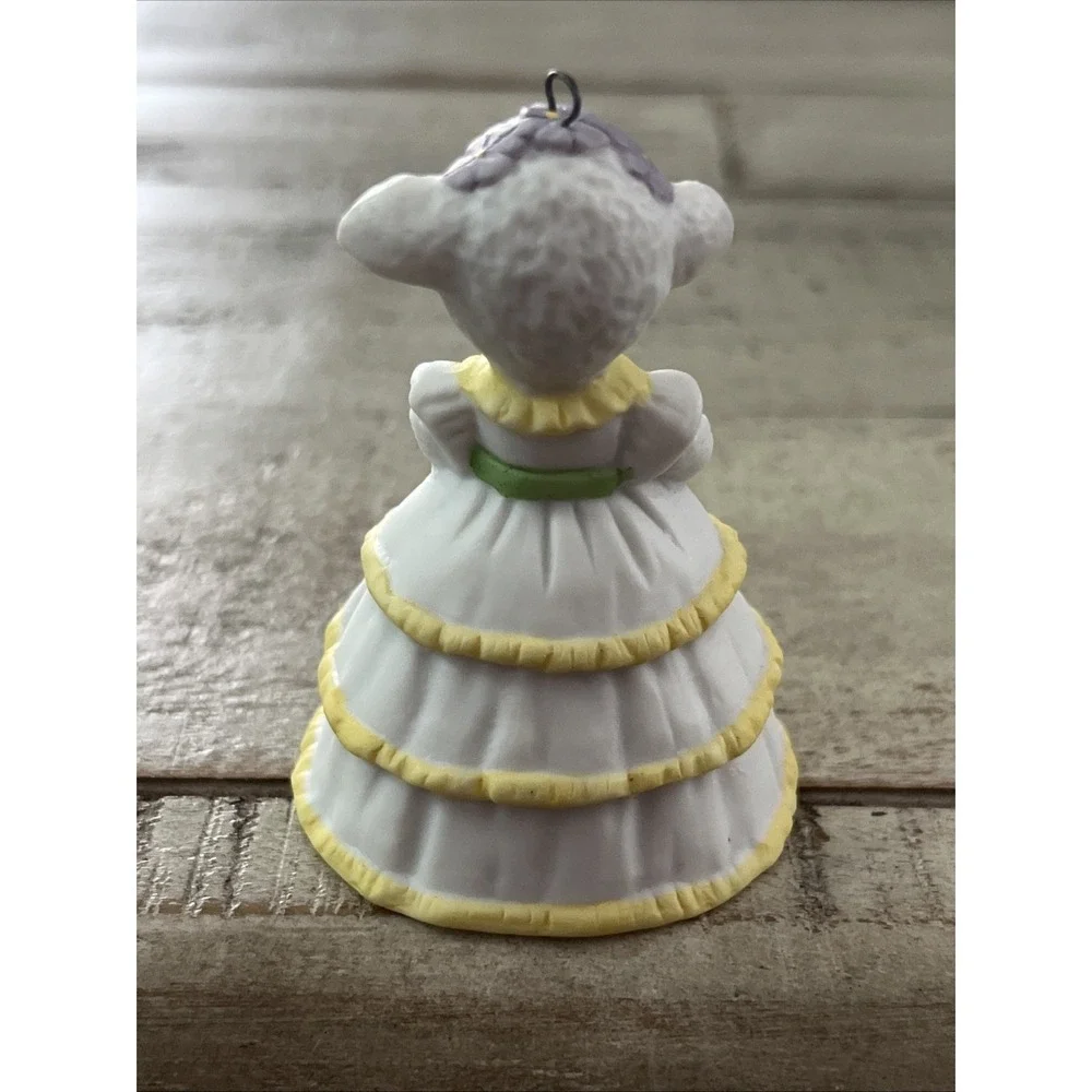 Hallmark Vintage Easter Ornaments Bells 1991 Lovely Lamb & 1992‎ Belle Bunny